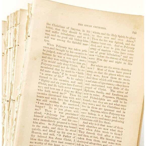 1873 Unbound Young People Illustrated Bible Victorian Ephemera 500 Pages LGDW11 - Picture 1 of 7